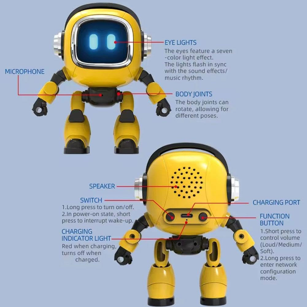 Ai Robot, Emo Robot Toys,Gift for People with Dementia,Learning Educational Interactive Toys,Ai-Powered Smart Robots,Ai Robots Toy for Kids,Intelligent Interactive Deskrobot,Educational Toy