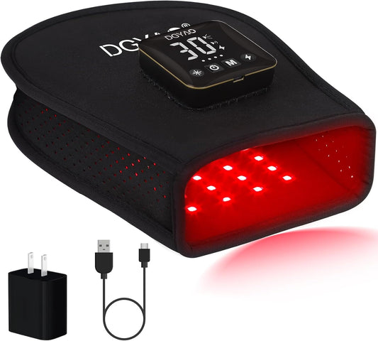 Cordless Red & Infrared Light Therapy for Hand Pain Relief Device with 660Nm Red 850Nm Infrared Light with 4000Mah Battery Portable Pad for Hands Fingers Wrist Joint Stiffness Treatment Gloves