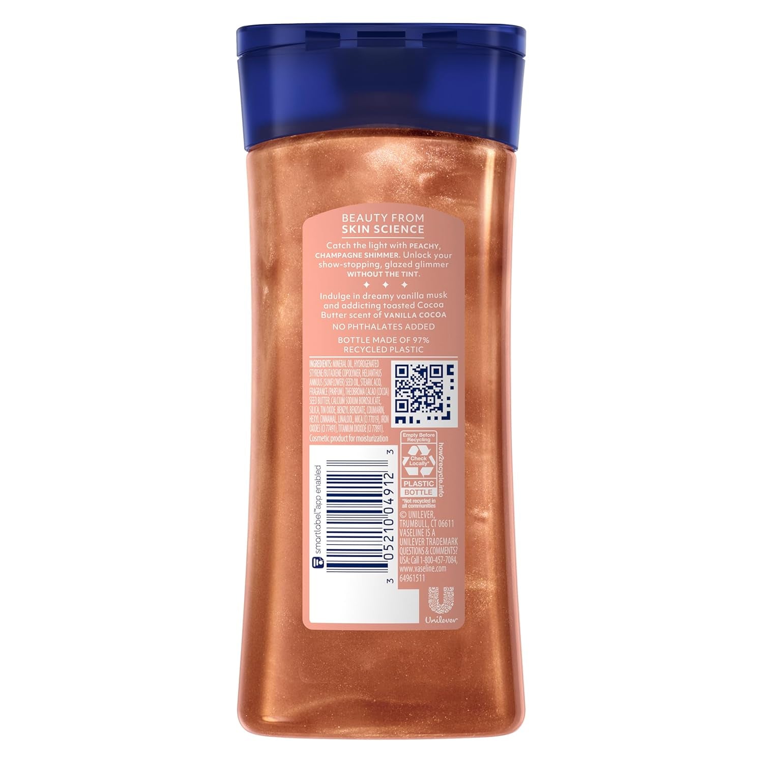 Glazed and Glisten Sunlit Glow Body Gel Oil Vanilla Cocoa Shimmering with Ultra-Hydrating Lipids and 100% Pure Cocoa Butter, 6.8 Oz