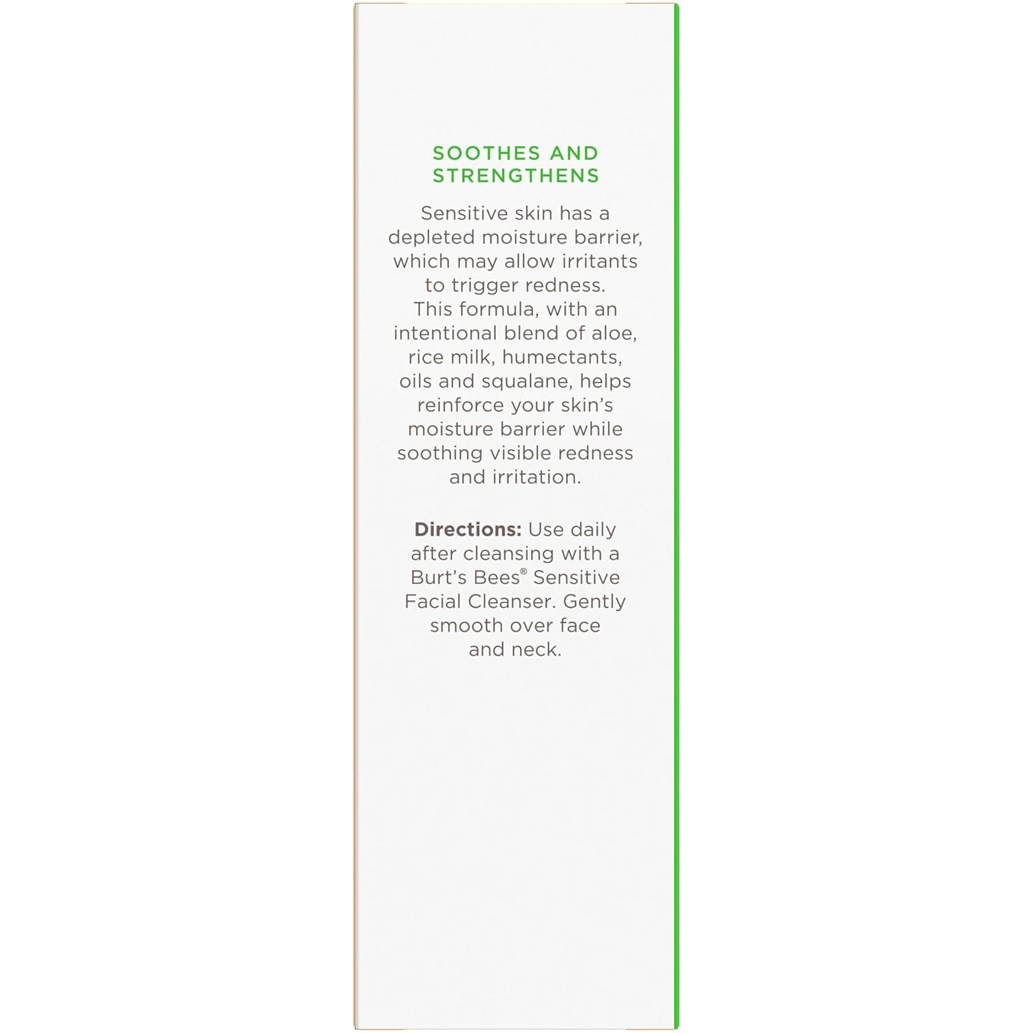 Calming Day Face Lotion with Aloe and Rice Milk, Soothing Face Lotion for Sensitive Skin, 98.9 Percent Natural Origin Skin Care, 1.8 Oz. Bottle