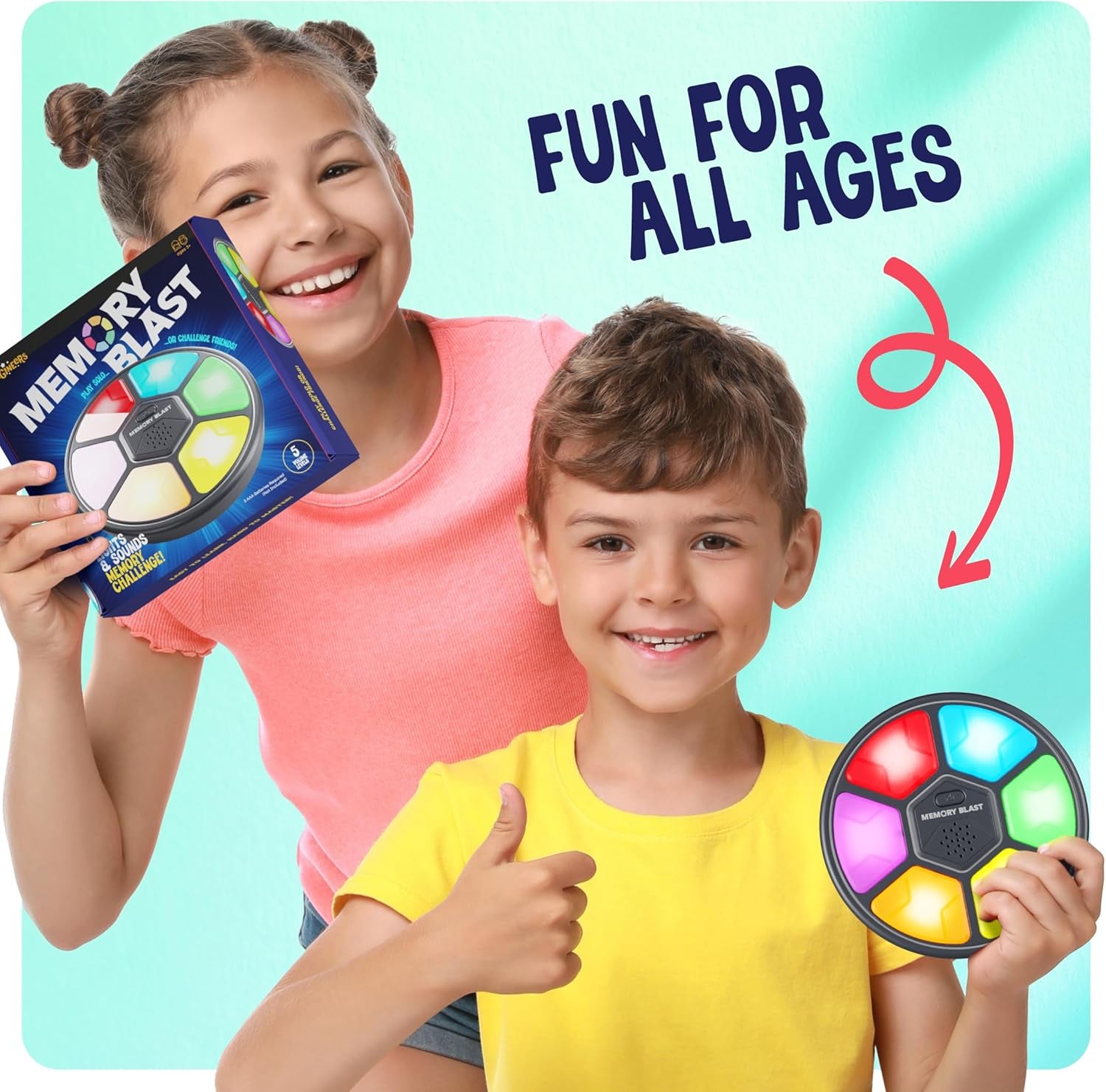 Memory Game for Kids - Gifts for Boys & Girls - 6 7 8 9 10 11 Year Old Boy Birthday Gifts - Kids Games - Toys for 10 Year Old Boy - Car Handheld Travel Games Road Trip for Ages 4-8, 6-8, 8-12 Years