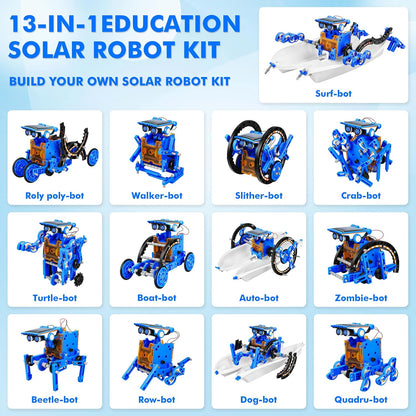 STEM 13-In-1 Education Solar Power Robots Toys for Boys Age 8+ , Educational Toy DIY Science Kits for Kids, Building Experiment Robotics Set Birthday Gifts for 8+ Years Old Boys and Girls .