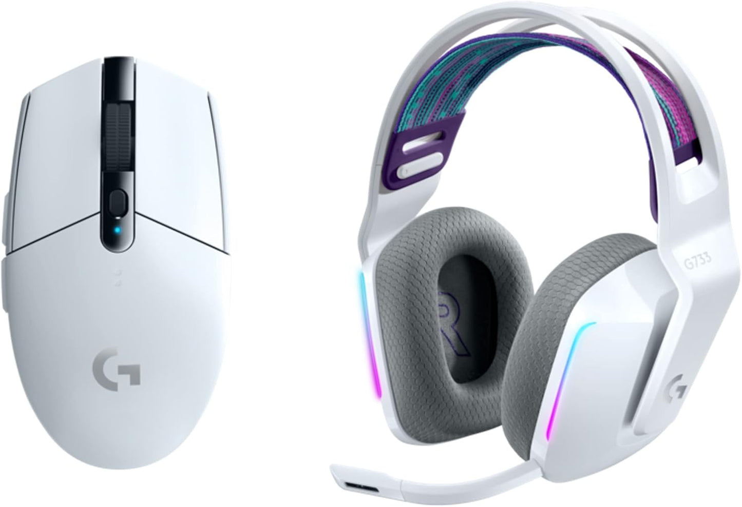Wireless Lightspeed Gaming G733 Headset+ G305 Mouse Bundle Set