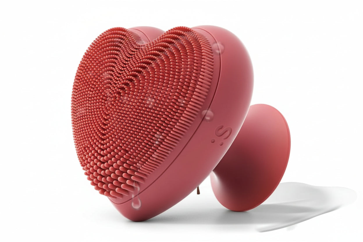 Electric Silicone Facial Scrubber with 7000+ Sonic Pulses - Exfoliator