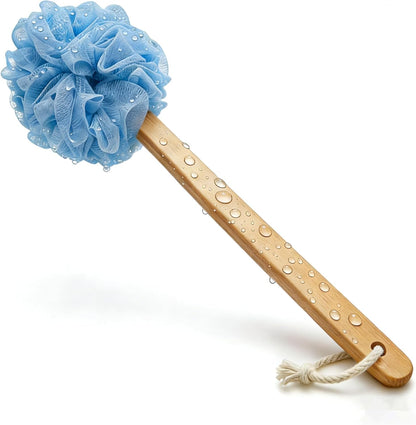 Long Handle Bath Brush with Loofah Sponge