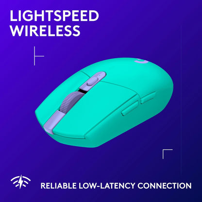 305 Lightspeed Wireless Gaming Mouse, Hero 12K Sensor, 12,000 DPI, Lightweight, 6 Programmable Buttons, 250H Battery Life, On-Board Memory, Pc/Mac - Mint
