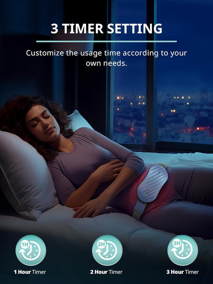 Heating Pad for Period Cramps, Portable Heat Pad for Menstrual Period Pain Relief Electric Cordless Heating Belt W/ 4 Heat Levels for Back, Belly, Stomach, Gift for Girl Women, Pink