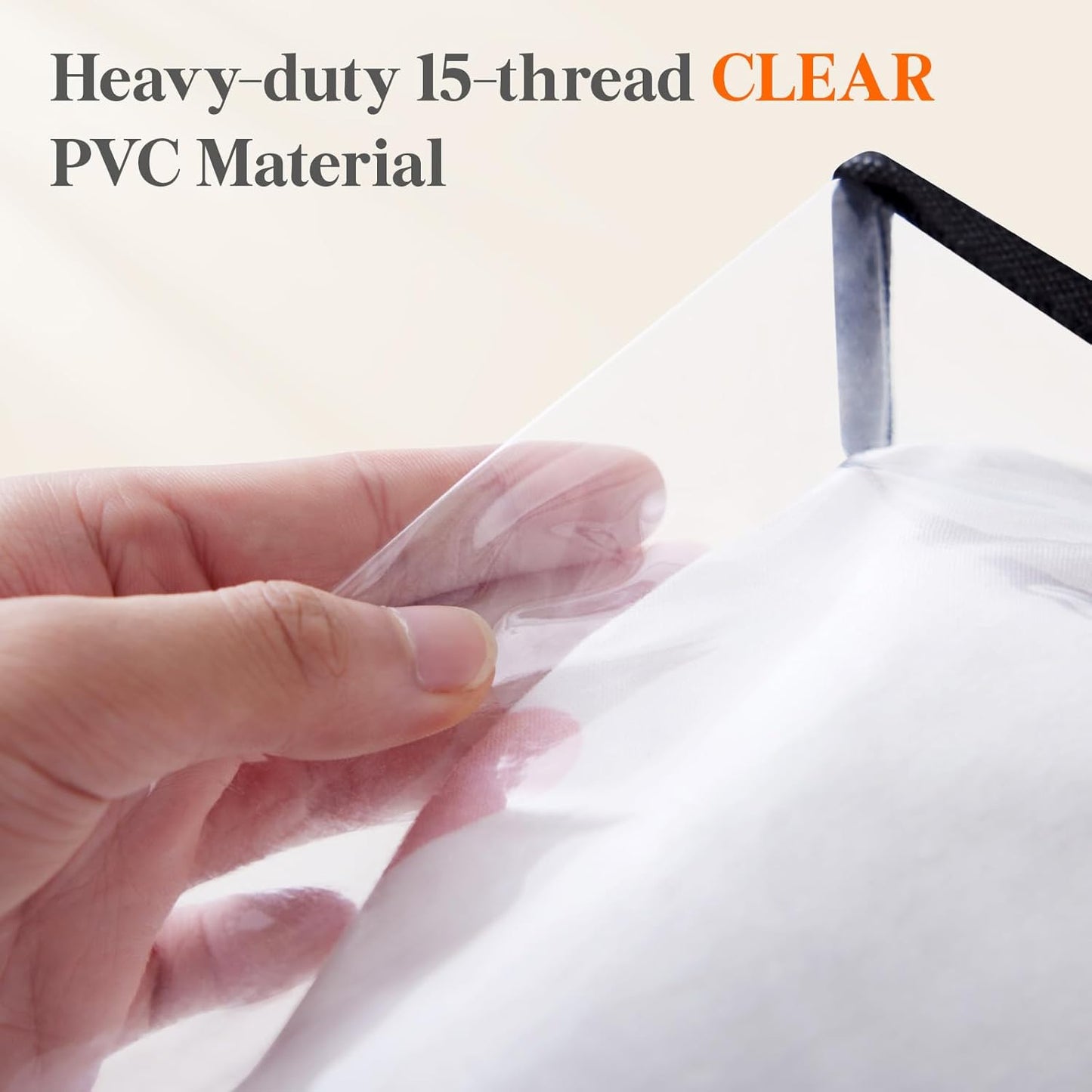 3 Pack Clear Clothes Storage Bags, 60L Plastic Blanket Storage Bags, Vinyl Foldable Moving Bags with Zipper, Closet Organizers and Storage Containers for Bedding, Duvet, Comforter