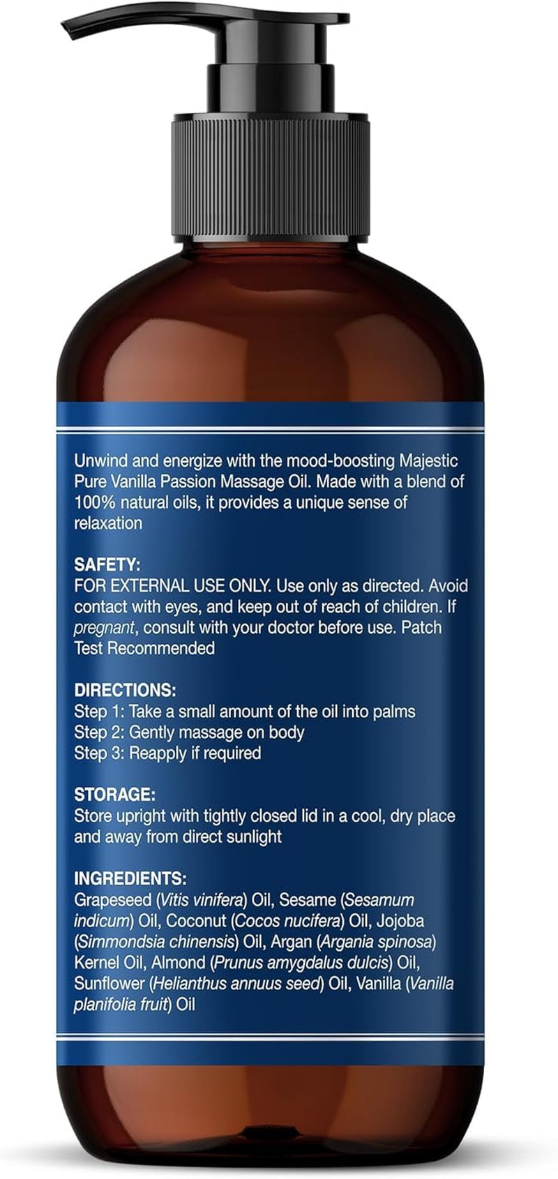 Eucalyptus Mint Massage Oil - Formula for All Skin Types - 8 Fl Oz - Made in the USA