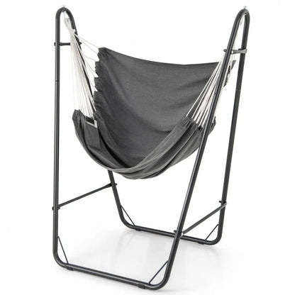 Heavy-Duty Metal Frame Hammock Chair with Side Pocket
