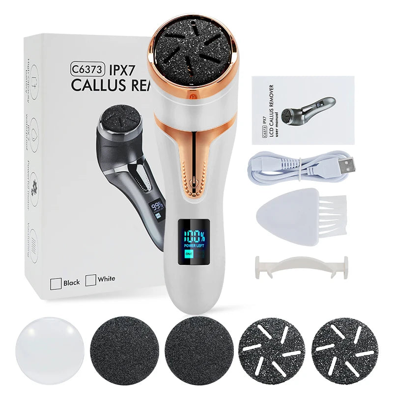 Electric Pedicure Tool Callus Remover-Remove Hard, Cracked Dead Skin, Foot Care File & Cleaner