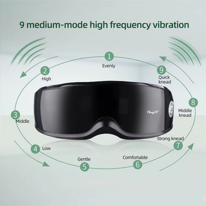 9 Modes Magnetic Vibrator Eye Massager Therapy -Smart Eye Massage Instrument Relieves Fatigue 