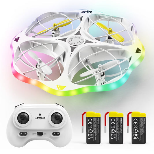 UFO RC Drone for Kids Quadcopter with LED Lights 360° Flip Remote Control White