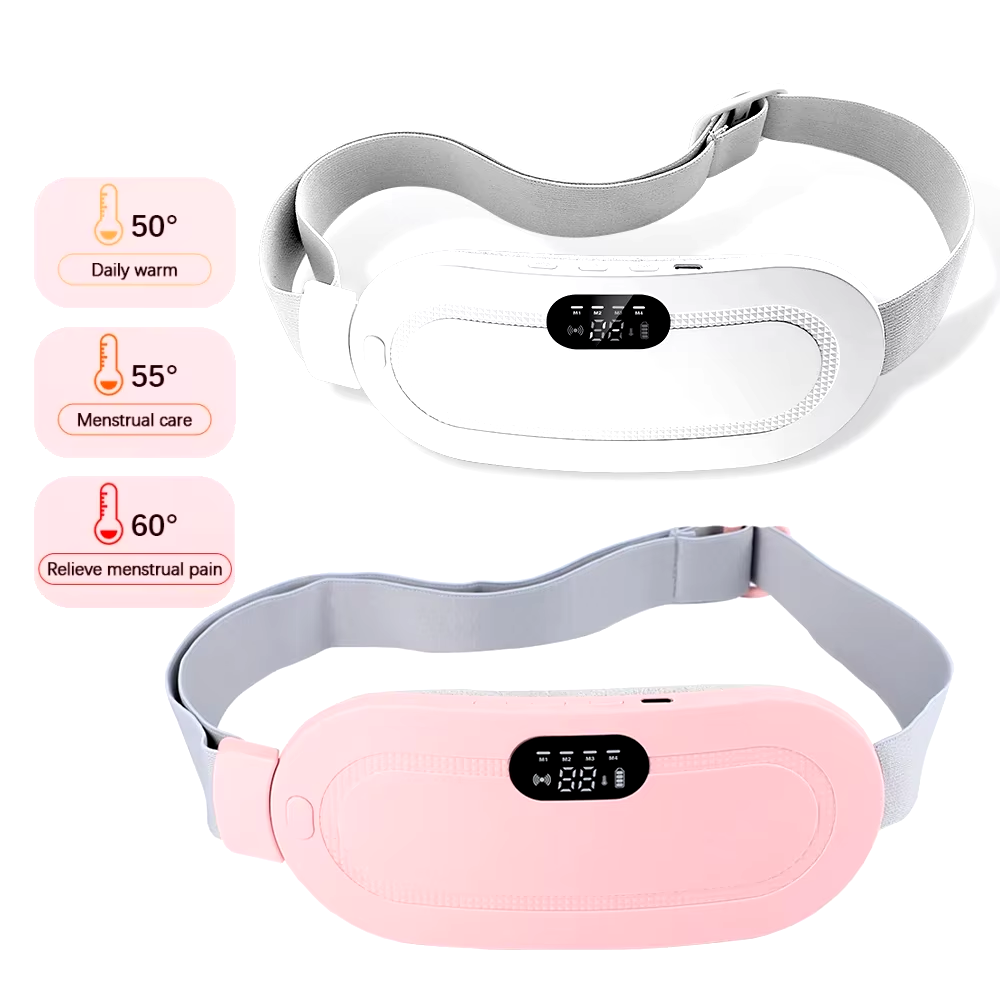 Hot Compress for Pain Relief -Lady Menstrual Heating Pad Belt - Battery Capacity1500mAh, Portable, USB Rechargeable 