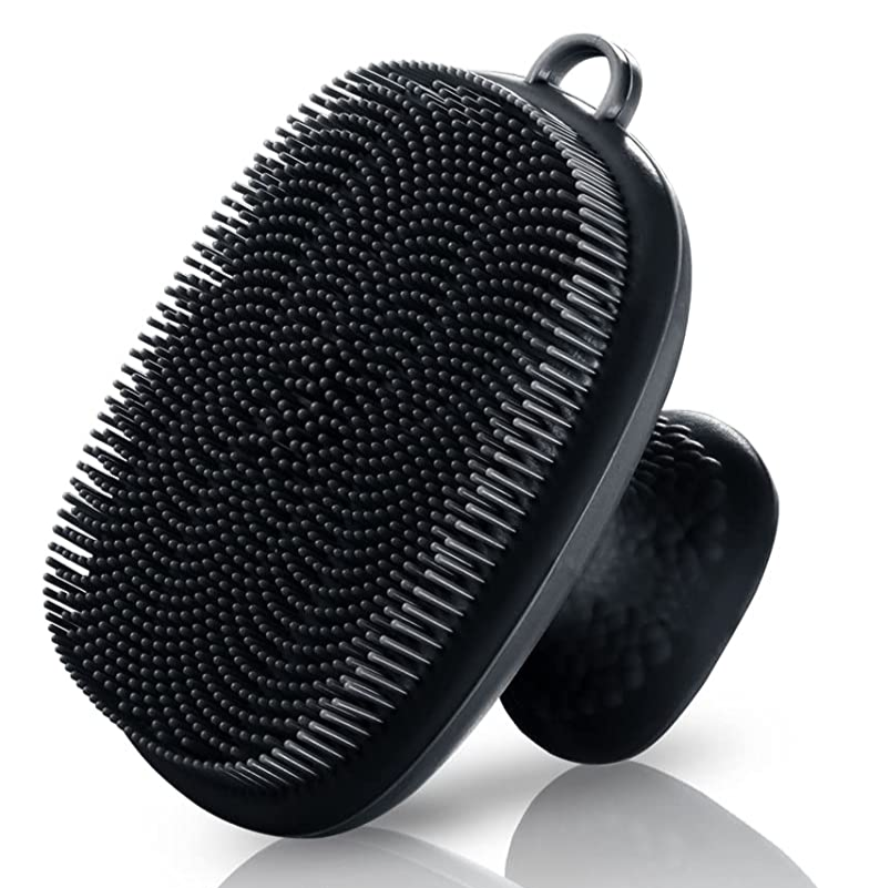 Silicone Face Scrubber -Facial Cleansing Brush, Silicone Face Wash Brush Manual Waterproof Cleansing Skin Care Face Brushes for Cleansing and Exfoliating (Black)