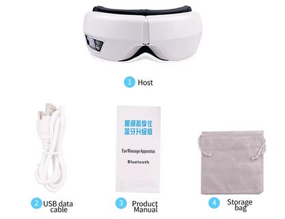 6D Smart Eye Massager with Heat & Air Compression – Bluetooth Eye Care Device