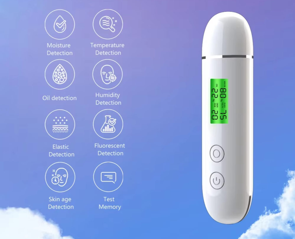  Skin Analyzer Detector - Water Oil Moisture Face Care Tool