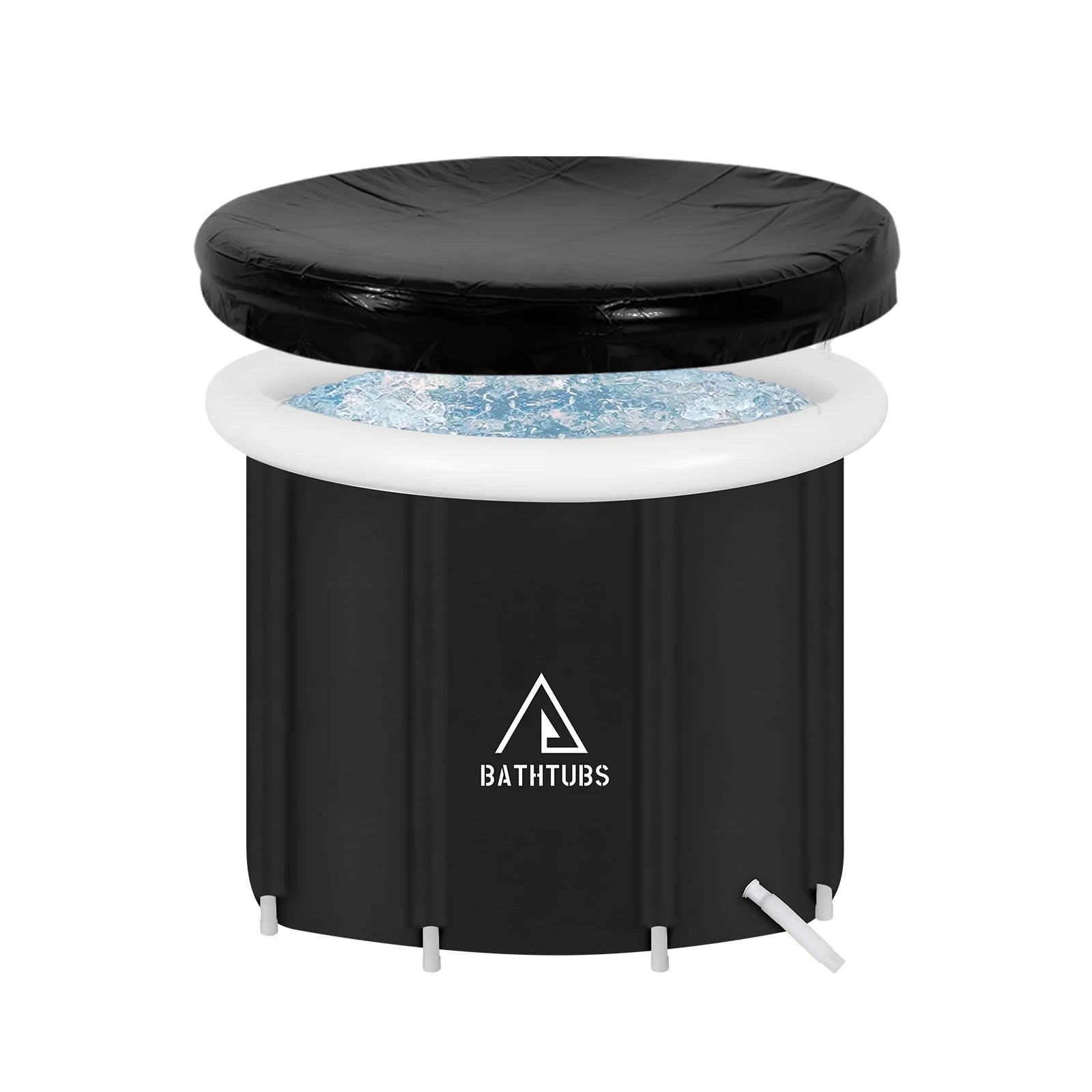 Black Inflatable Bathtub PVC 32" Diameter