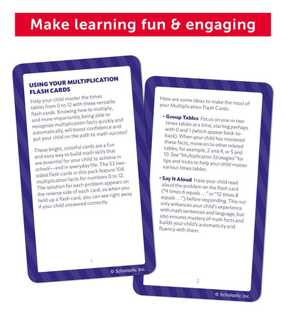 Flash Cards: Multiplication 0 - 12