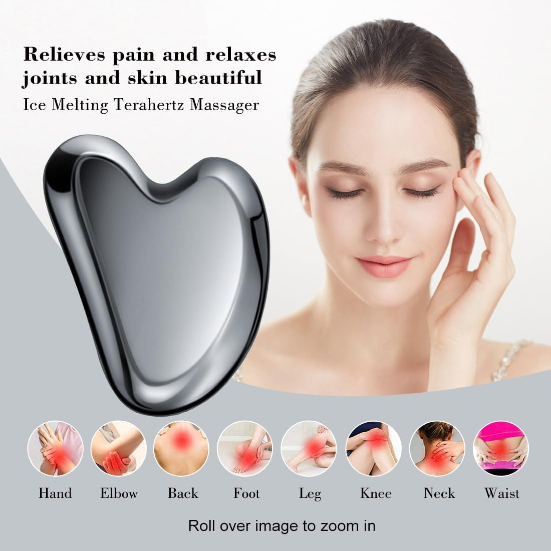 Gua Sha Facial Tool - Natural Terahertz Gua sha Board for Spa Acupuncture