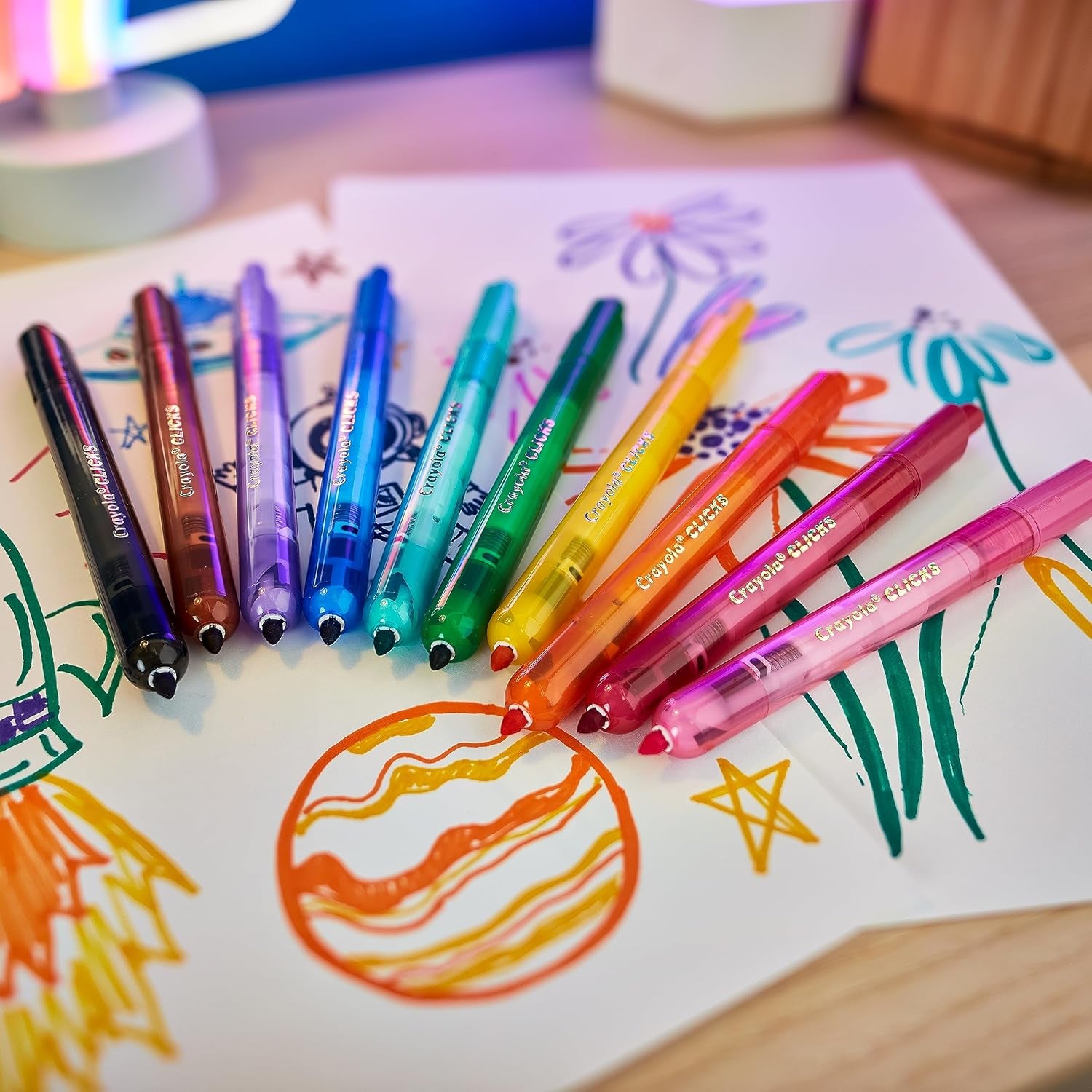 Super Clicks Retractable Fidget | Toys Crafts Gifts Kids Boys and Girls 