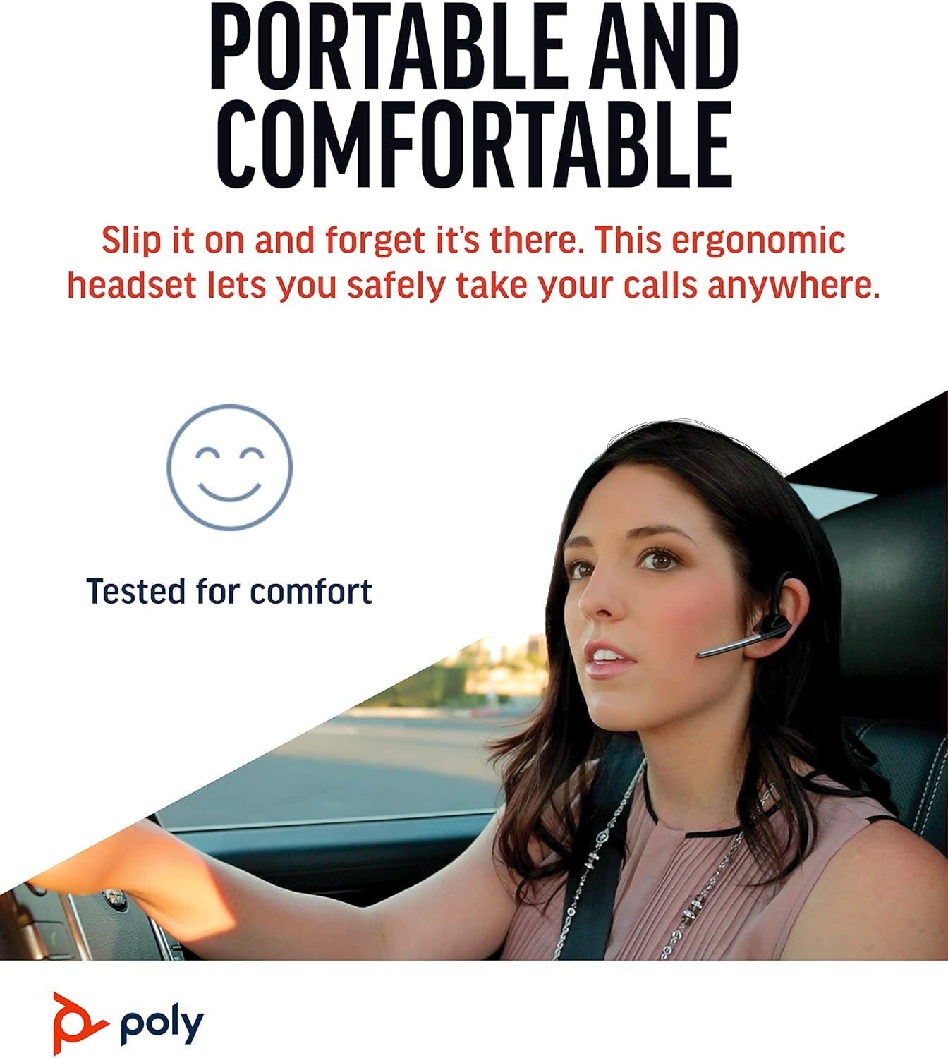 Voyager Legend Wireless Headset (Plantronics) - Single-Ear Bluetooth W/Noise-Canceling Mic - Voice Controls - Mute & Volume Buttons - Ergonomic Design -Connect to Mobile/Tablet via Bluetooth -FFP