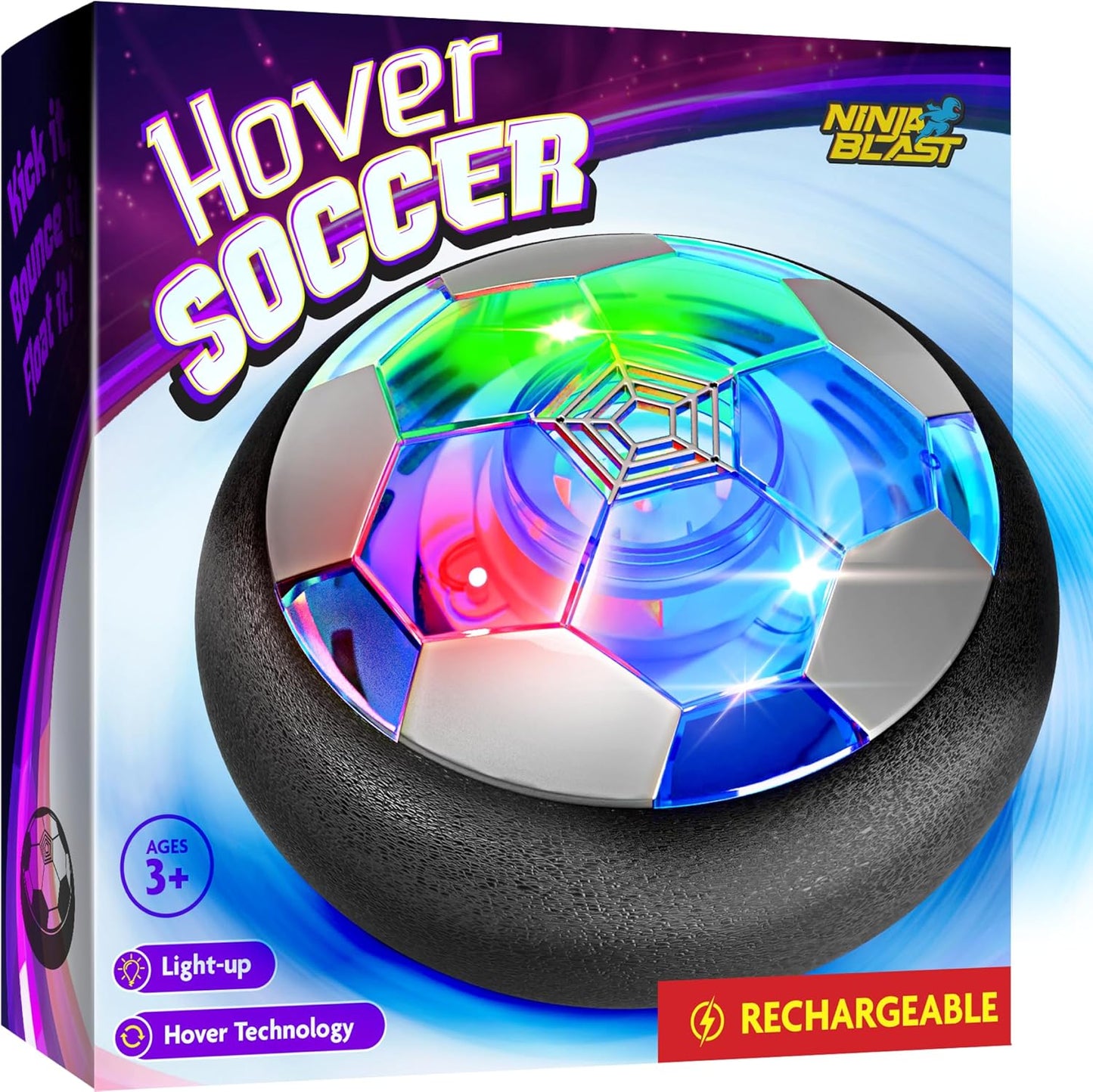 Hover Soccer Ball Light Up Indoor Outdoor Soccer Fun Toy for Girls Boys Adults-6+
