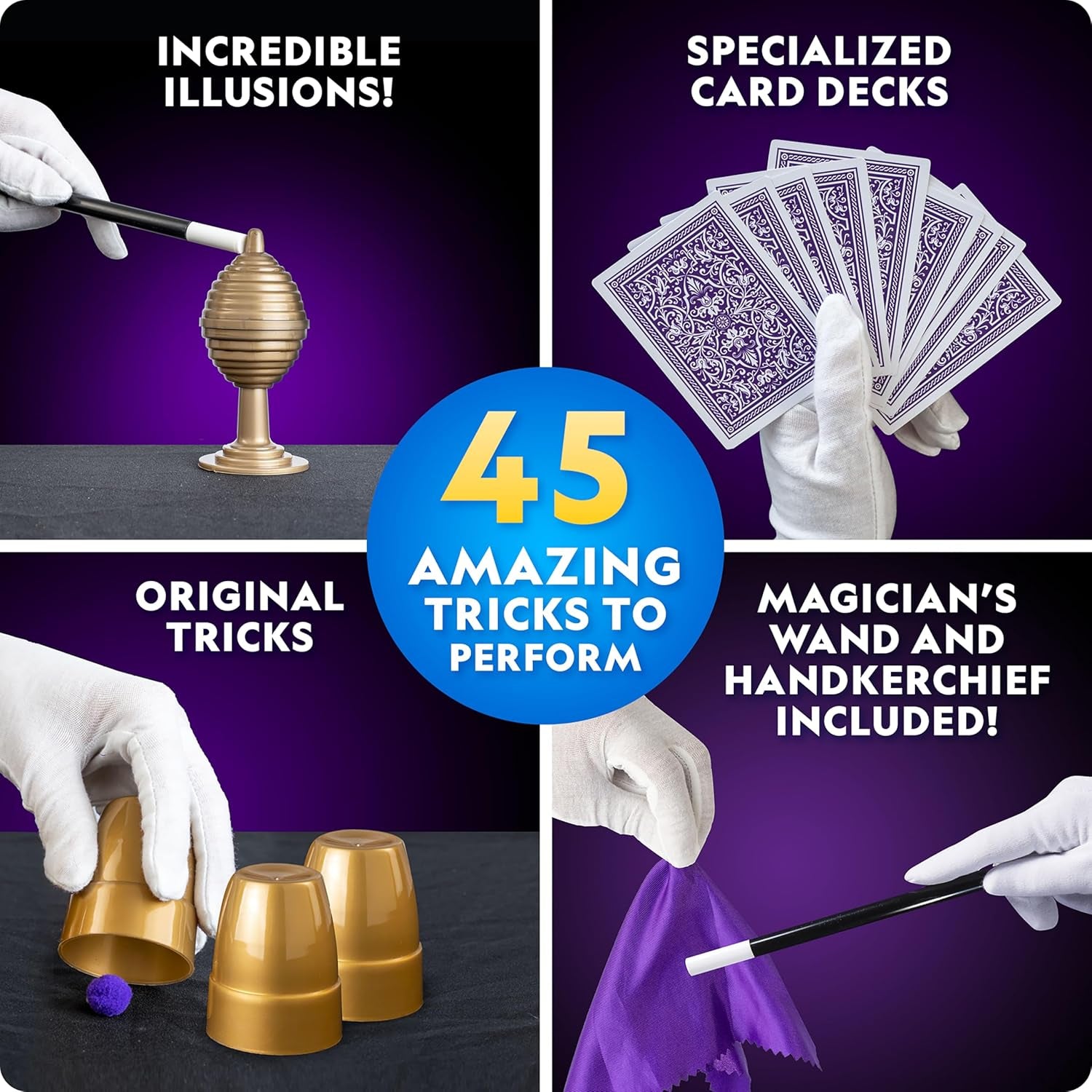National Geographic Kids Magic Set 45 Tricks - Educational Toy for Boys and Girls
