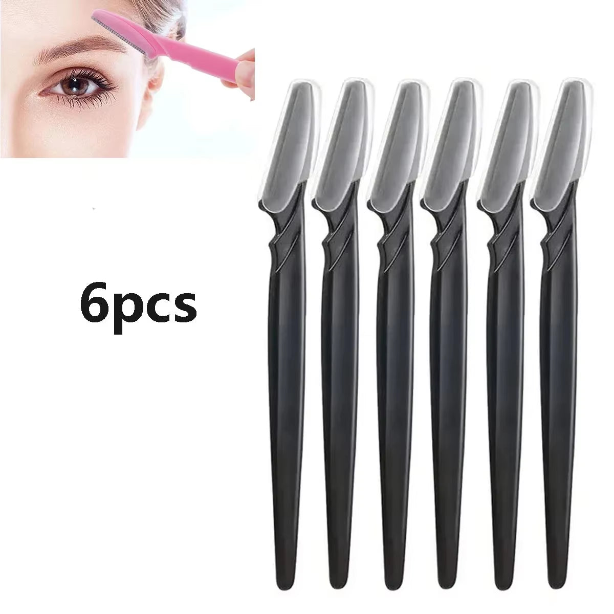 Eyebrow Razor 6pc Set – Safe Face & Body Hair Trimmer Shaver for Women