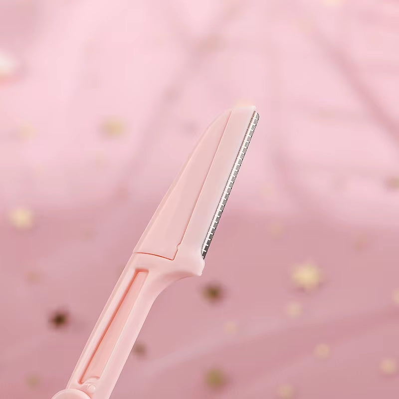 3Pcs Eyebrow Trimmer Razor Set – Foldable Scissors Hair Remover Comb Kit for Women