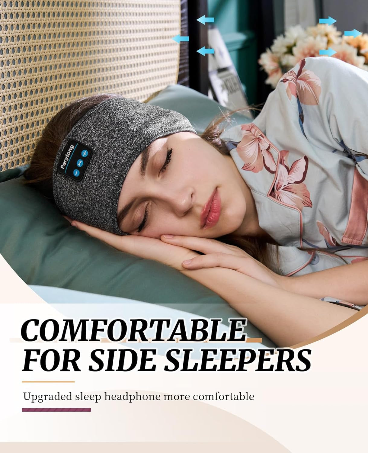 Sleep Headphones Wireless,  Bluetooth Sports Headband Headphones with Ultra-Thin HD Stereo Speakers