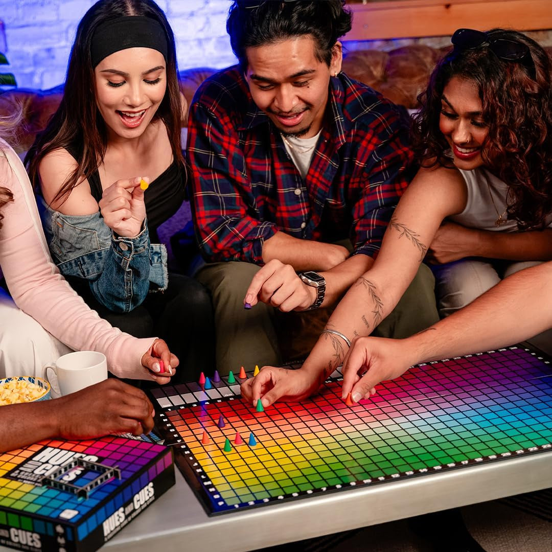 HUES and CUES Color Guessing Board Game Family Party Challenging Game  