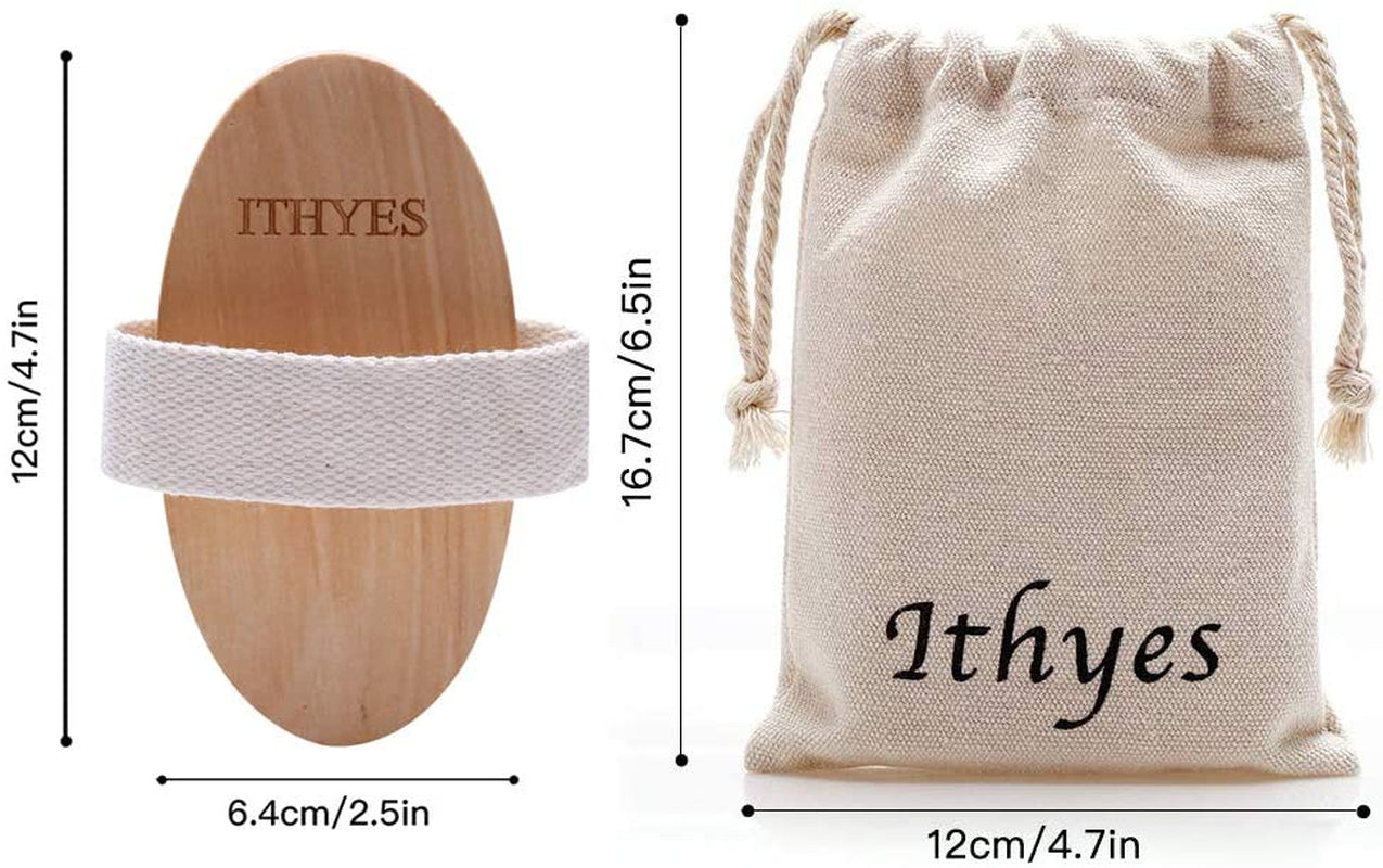 Natural Bristle Dry Brushing Body Brush for Exfoliation, Detoxification, Improve Lymphatic Functions