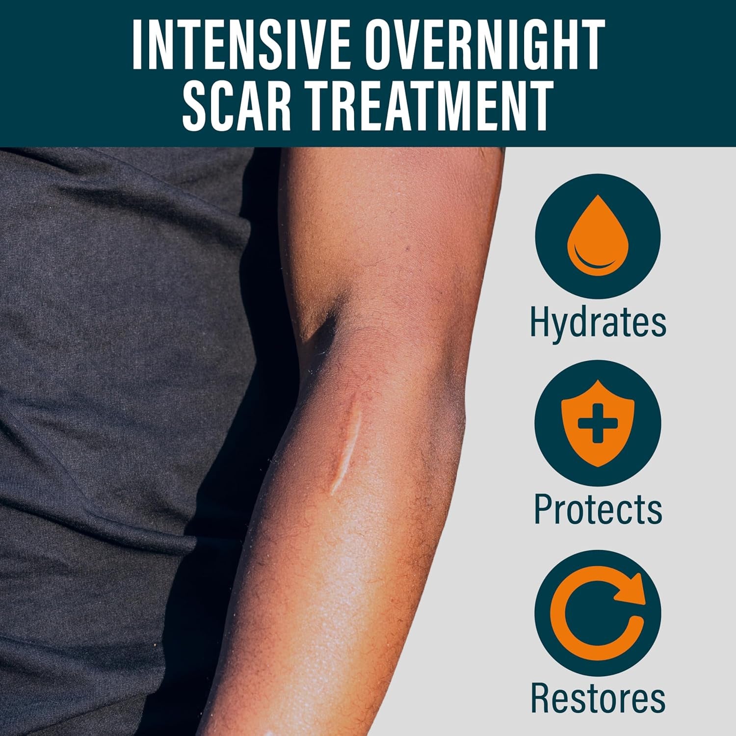 Overnight Intensive Scar Cream with Retinol, Allantoin, Vitamin E, Betaine – 1.35 Fl Oz PM Scar Cream Treatment for C-Sections, Keloids & Post-Surgery Care