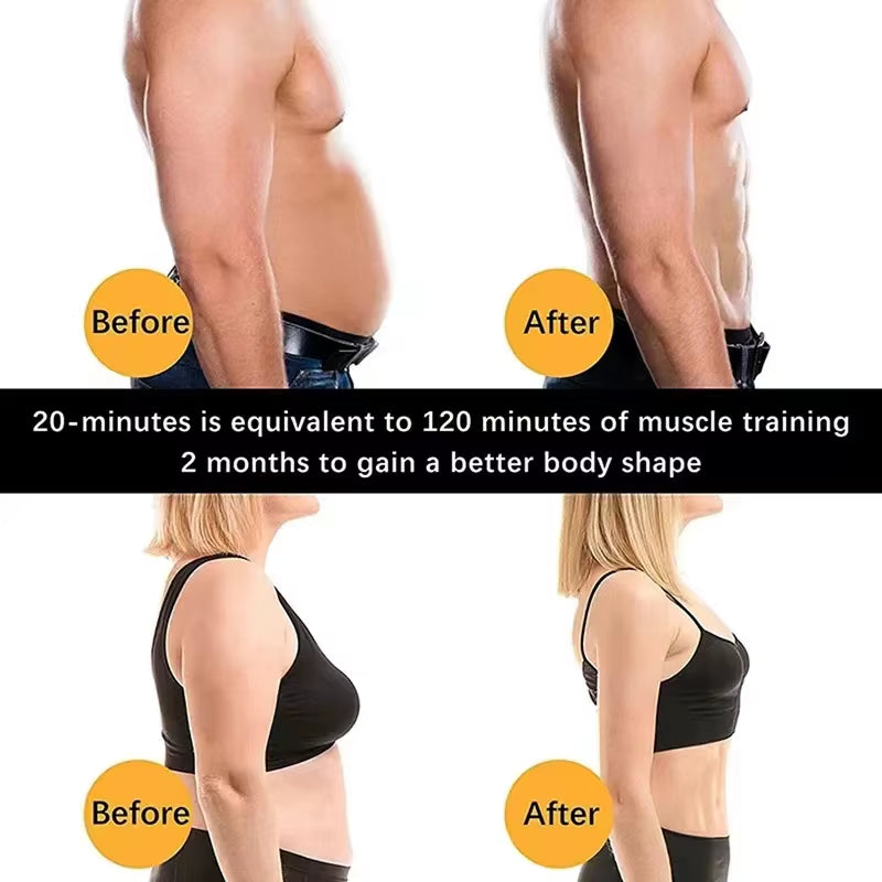 Smart EMS slimming belt tones abs, burns fat & enhances muscle strength for fast fitness results.