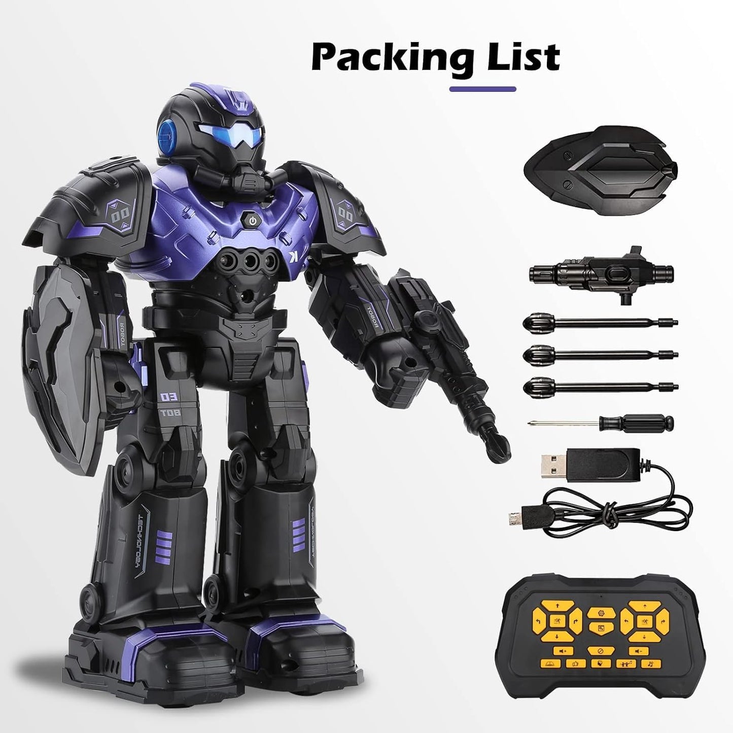 RC Robot Toys Gesture Sensing Remote Control Programmable Robot Toy for 5 6 7 8 9 Years Old Boys Kids