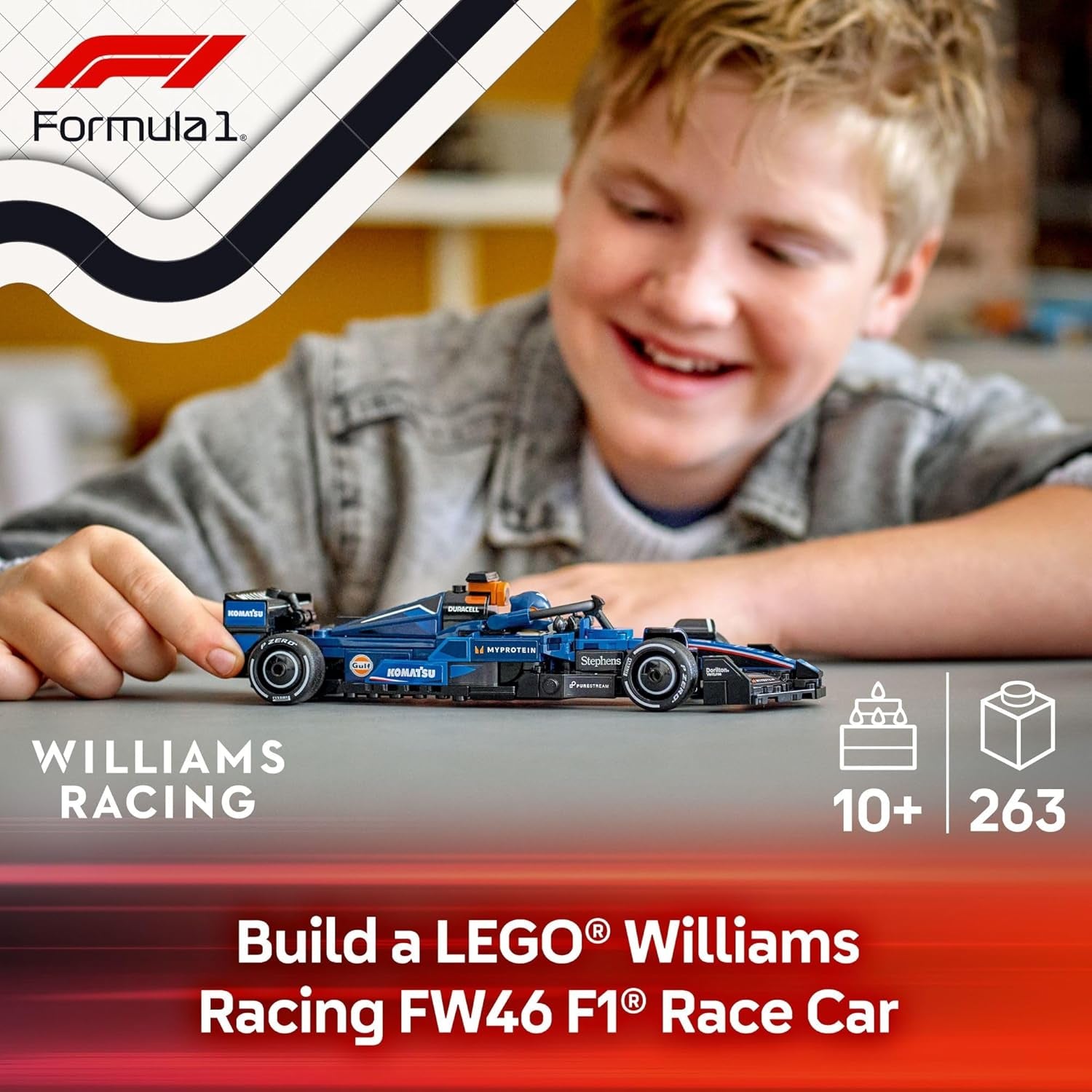 Speed Champions Williams Racing FW46 F1 Race Car Building Set Ages 10+