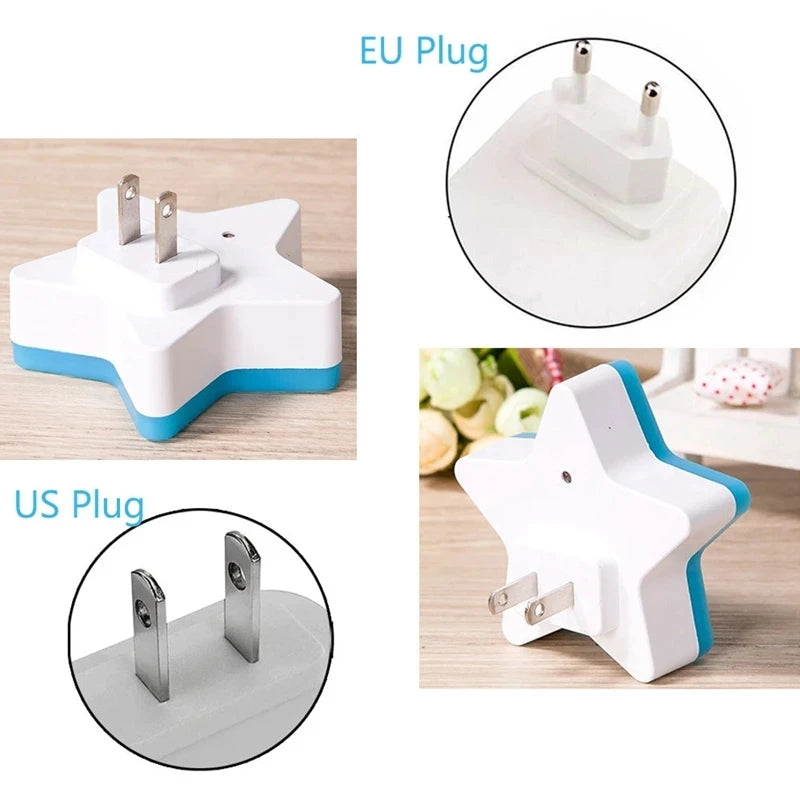 Star Night Light US Plug – Bedroom, Nursery, Corridor Home Décor LED Lamp