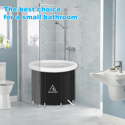 Black Inflatable Bathtub PVC 32" Diameter