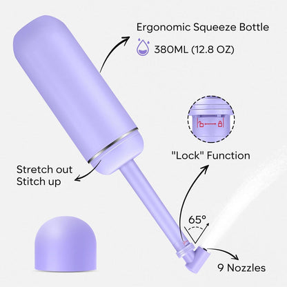 Portable Peri Bidet: 380ml Handheld Leakproof Bottle for Postpartum & Perineal Care 