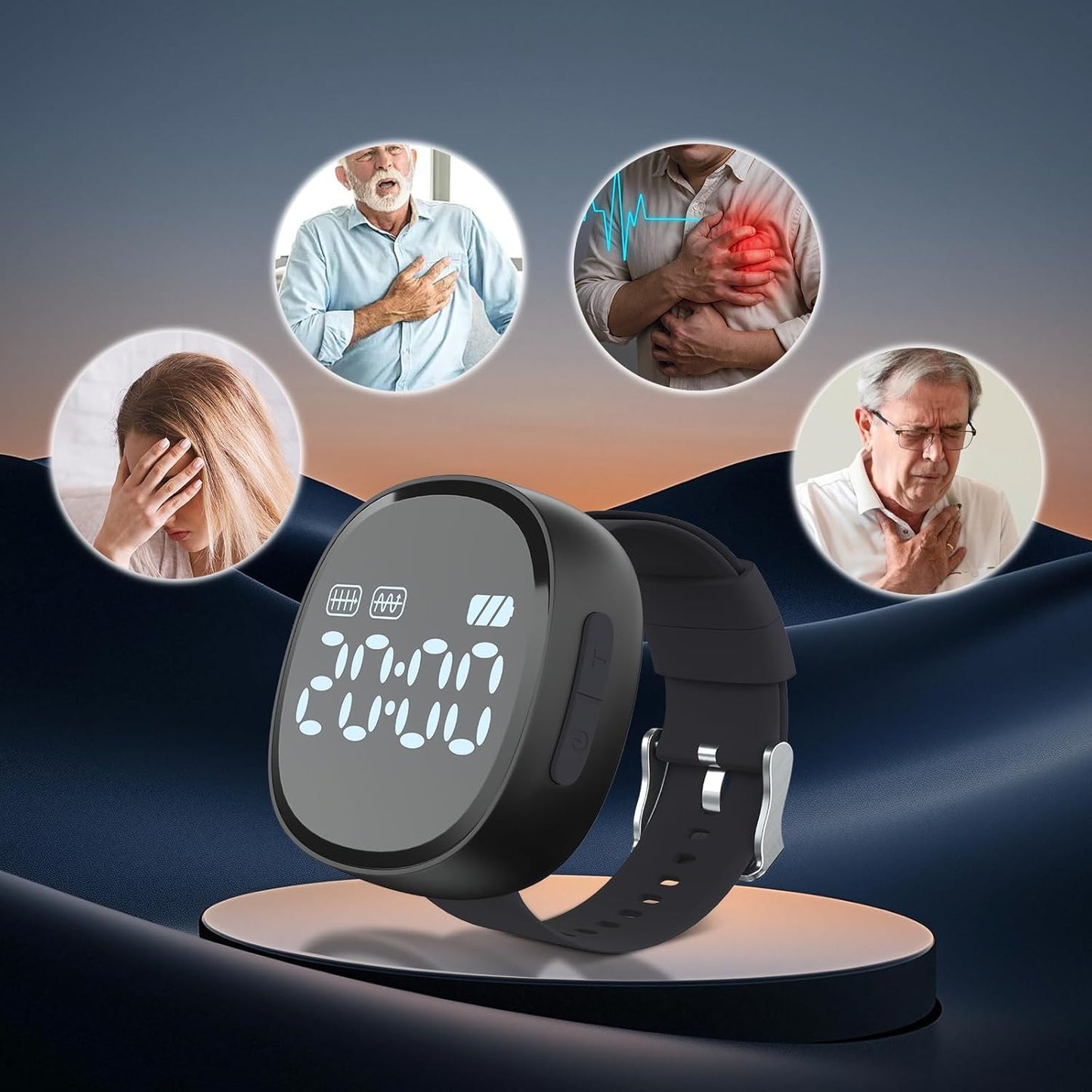 Blood Pressure Lowering Device, 4 Colors & Dual Modes Red Light Wrist Watch for Lower Blood Pressure Naturally and and Reduce Blood Viscosity