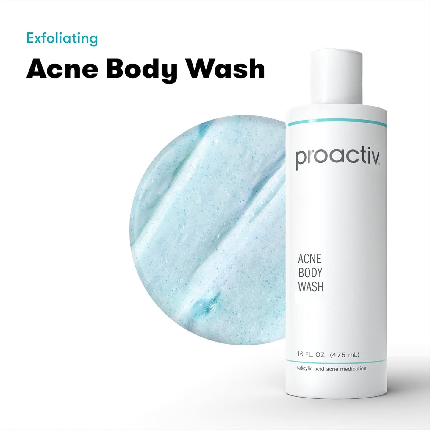 Acne Body Wash, Gentle All-Over Cleanser, Unclogs Pores and Clears Blemishes, Salicylic Acid & Glycolic Acid Formula, Soothing Complex of Shea Butter, Vitamin E & Aloe Vera Extract, 16 Fl Oz