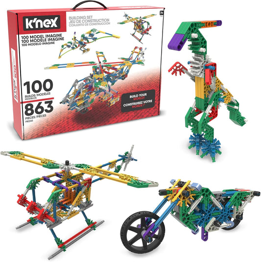 - 100 Model Building Set ‚ 863 Pieces, STEM Building, Kid Construction Set‚ Ages 7+