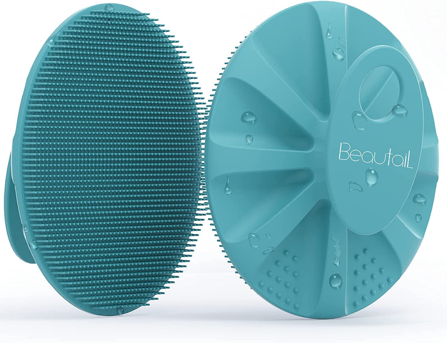 Silicone Body Scrubber Shower Bath Wash Brush Gentle Exfoliating Scrub Cleansing Loofah for Women Men Baby Sensitive Skin, Easy to Clean, Lather Nicely, More Hygienic, 1 Pack, Black