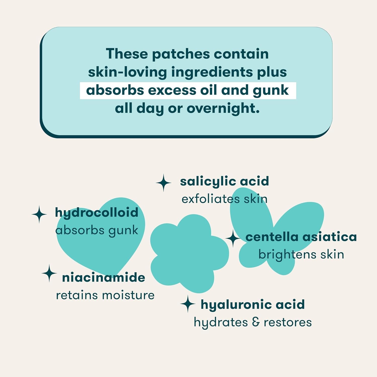 Zits Happen Design Acne Patches, Hydrocolloid Spot Treatment with Salicylic Acid, Heart, Flower & Butterfly Shapes, Dermatologist-Developed, 30-Count