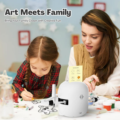 Drawing Robot Toy Voice Interactive Art Machine 150 Cards Kids Learning Toy