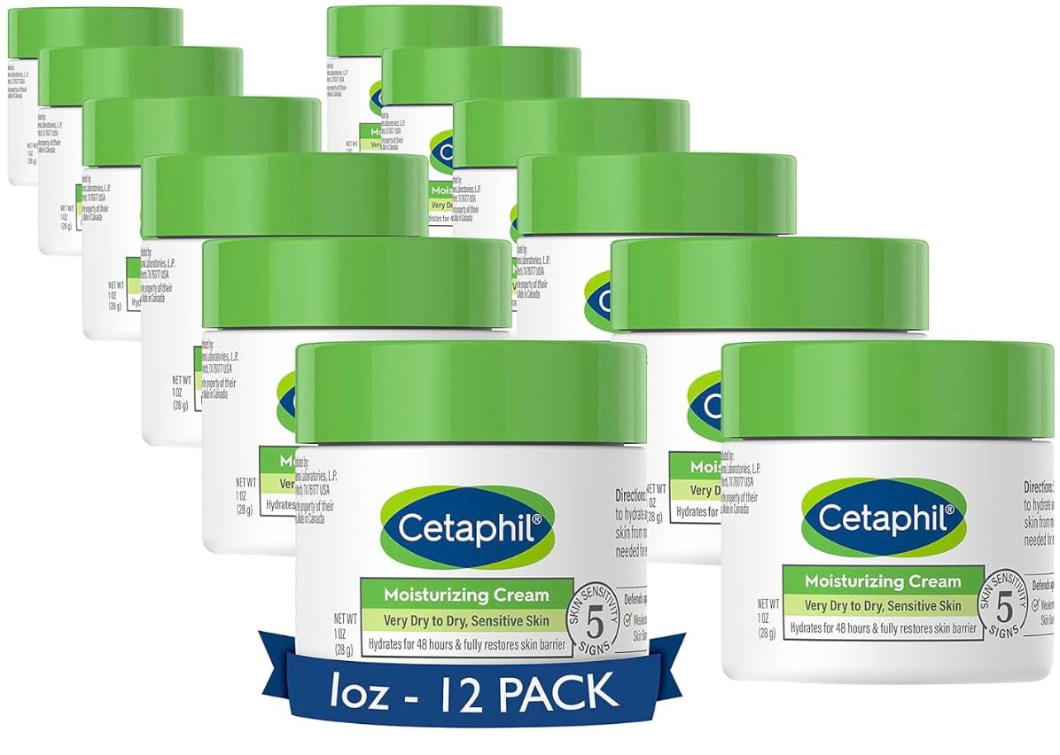 Face & Body Moisturizer, Hydrating Moisturizing Cream for Dry to Very Dry, Sensitive Skin, NEW 16 Oz 2 Pack, Fragrance Free, Non-Comedogenic, Non-Greasy