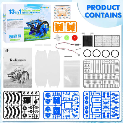STEM 13-In-1 Education Solar Power Robots Toys for Boys Age 8+ , Educational Toy DIY Science Kits for Kids, Building Experiment Robotics Set Birthday Gifts for 8+ Years Old Boys and Girls .