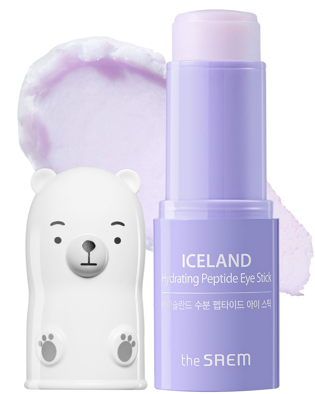 Iceland Hydrating Peptide Eye Stick 0.24Oz - Elasticity, Cooling, Moisturizing Eye Balm for Loose Skin – under Eye Treatment - Balm to Smooth Skin Texture - Daisy Flower Scent