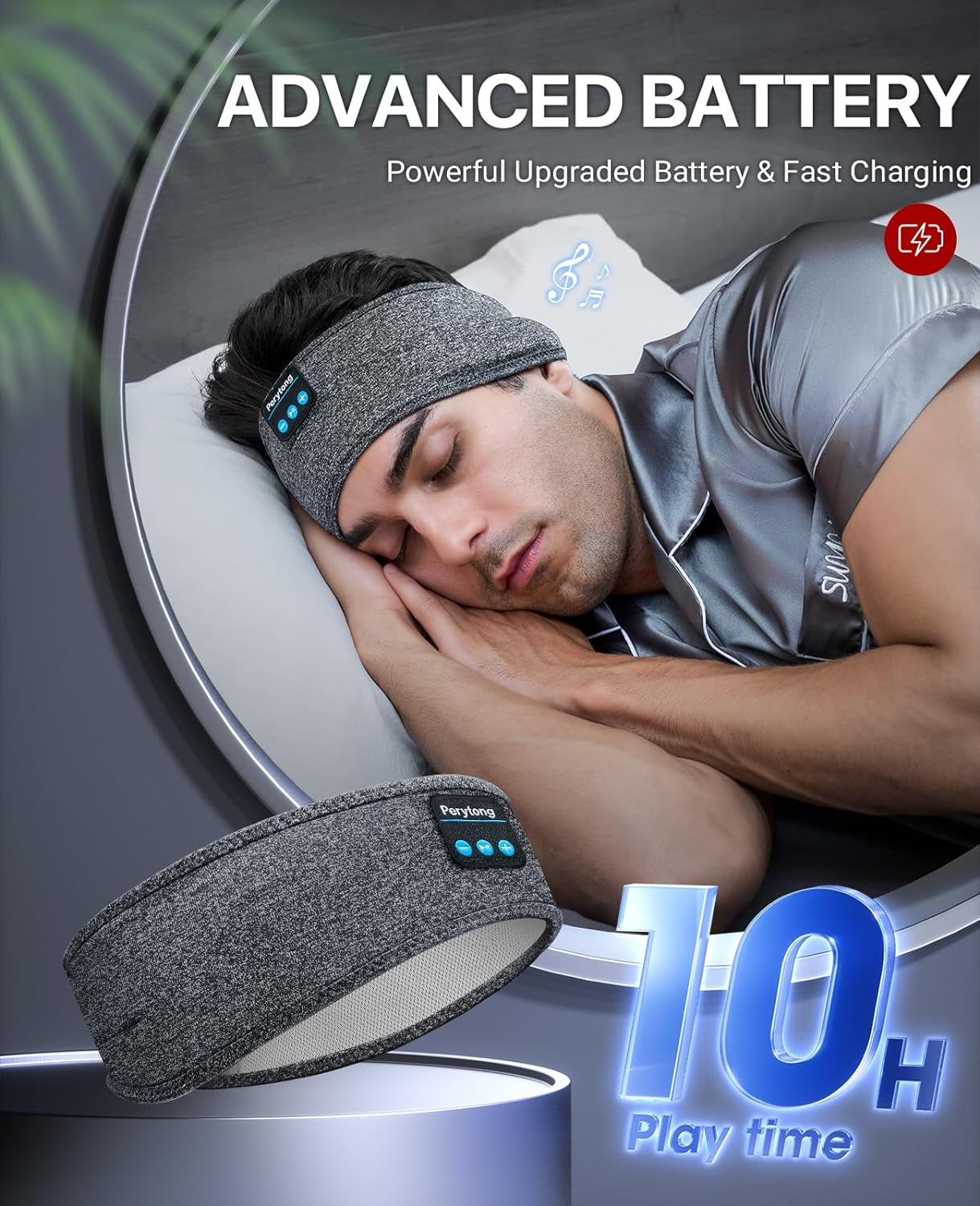 Sleep Headphones Wireless,  Bluetooth Sports Headband Headphones with Ultra-Thin HD Stereo Speakers
